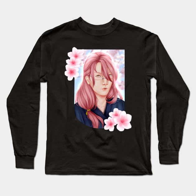 Cherry Blossom - SK8 The Infinity Long Sleeve T-Shirt by LChiaraArt